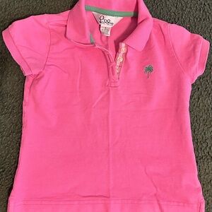 Lilly Pulitzer Pink Polo Shirt Vibrant Short Sleeve Classic
